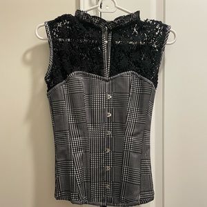 Corset Story Corset black and white with lace